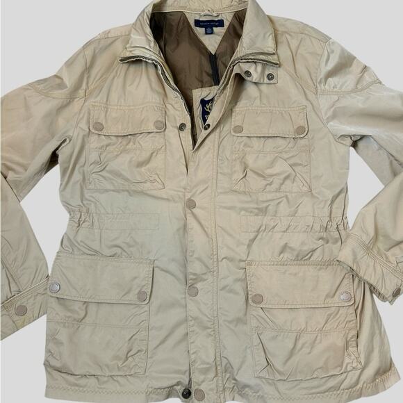 Tommy Hilfiger Coat Jacket Khaki Heavy Outdoor Waterproof Camping Hiking SZ XL - Picture 2 of 14
